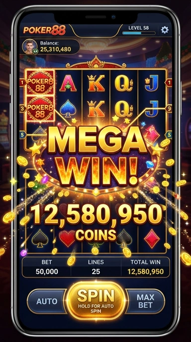 Tampilan aplikasi poker88 yang modern dan menarik.